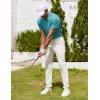 imageCOOFANDY Mens Polo Shirt Golf Quick Dry Performance Short Sleeve Moisture Wicking Athletic Polo Collared Tennis TShirtTeal Green