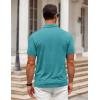 imageCOOFANDY Mens Polo Shirt Golf Quick Dry Performance Short Sleeve Moisture Wicking Athletic Polo Collared Tennis TShirtTeal Green