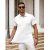 imageCOOFANDY Mens Polo Shirt Golf Quick Dry Performance Short Sleeve Moisture Wicking Athletic Polo Collared Tennis TShirtWhite