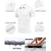 imageCOOFANDY Mens Polo Shirt Golf Quick Dry Performance Short Sleeve Moisture Wicking Athletic Polo Collared Tennis TShirtWhite