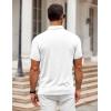 imageCOOFANDY Mens Polo Shirt Golf Quick Dry Performance Short Sleeve Moisture Wicking Athletic Polo Collared Tennis TShirtWhite