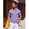 imageCOOFANDY Mens Polo Shirts Short Sleeve Casual Knit Polo Shirt Vintage Golf T Shirts Old Money TopsPurple
