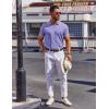 imageCOOFANDY Mens Polo Shirts Short Sleeve Casual Knit Polo Shirt Vintage Golf T Shirts Old Money TopsPurple