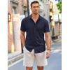 imageCOOFANDY Mens Short Sleeve Wrinkle Free Shirt Casual Button Down Shirt Summer Dress ShirtBlueviolet