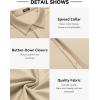 imageCOOFANDY Mens Short Sleeve Wrinkle Free Shirt Casual Button Down Shirt Summer Dress ShirtChampagne