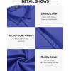 imageCOOFANDY Mens Short Sleeve Wrinkle Free Shirt Casual Button Down Shirt Summer Dress ShirtDeep Blue