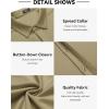imageCOOFANDY Mens Short Sleeve Wrinkle Free Shirt Casual Button Down Shirt Summer Dress ShirtKhaki