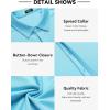 imageCOOFANDY Mens Short Sleeve Wrinkle Free Shirt Casual Button Down Shirt Summer Dress ShirtLight Blue