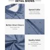 imageCOOFANDY Mens Short Sleeve Wrinkle Free Shirt Casual Button Down Shirt Summer Dress ShirtLight Bluepalm Tree
