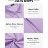 imageCOOFANDY Mens Short Sleeve Wrinkle Free Shirt Casual Button Down Shirt Summer Dress ShirtLilac