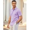imageCOOFANDY Mens Short Sleeve Wrinkle Free Shirt Casual Button Down Shirt Summer Dress ShirtLilac