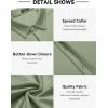 imageCOOFANDY Mens Short Sleeve Wrinkle Free Shirt Casual Button Down Shirt Summer Dress ShirtMoon Green