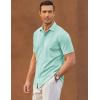 imageCOOFANDY Mens Short Sleeve Wrinkle Free Shirt Casual Button Down Shirt Summer Dress ShirtSlight Blue