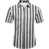 imageCOOFANDY Mens Short Sleeve Wrinkle Free Shirt Casual Button Down Shirt Summer Dress ShirtStripeblackwhite