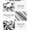 imageCOOFANDY Mens Short Sleeve Wrinkle Free Shirt Casual Button Down Shirt Summer Dress ShirtStripeblackwhite