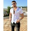 imageCOOFANDY Mens Short Sleeve Wrinkle Free Shirt Casual Button Down Shirt Summer Dress ShirtWhite
