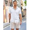 imageCOOFANDY Mens Short Sleeve Wrinkle Free Shirt Casual Button Down Shirt Summer Dress ShirtWhite