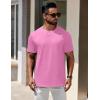 imageCOOFANDY Mens TShirts 100 Cotton Heavyweight Premium Short Sleeve Shirt Crew Neck Basic TshirtPink