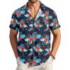 Navy-red Floral