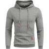 imageCOOFANDY Mens Hooded Sweatshirt Casual Long Sleeve Drawstring Waffle Knit Pullover HoodiesGrey