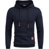 imageCOOFANDY Mens Hooded Sweatshirt Casual Long Sleeve Drawstring Waffle Knit Pullover HoodiesNavy Blue
