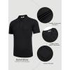 imageCOOFANDY Knit Polo Shirts for Men Short Sleeve Textured Polo Shirt Slim Fit Summer Collared T Shirt with PocketAblack