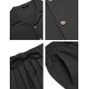 imageCOOFANDY Men 2 Piece Linen Outfit Beach Button Down Shirt Casual Loose Pant SetsBlack