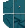 imageCOOFANDY Men 2 Piece Linen Outfit Beach Button Down Shirt Casual Loose Pant SetsBlue Green