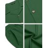 imageCOOFANDY Men 2 Piece Linen Outfit Beach Button Down Shirt Casual Loose Pant SetsBright Green
