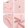 imageCOOFANDY Men 2 Piece Linen Outfit Beach Button Down Shirt Casual Loose Pant SetsLight Pink