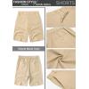 imageCOOFANDY Mens Casual Shorts Linen Flat Front Shorts Elastic Waist Summer Beach ShortsKhaki