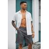 imageCOOFANDY Mens Casual Shorts Linen Flat Front Shorts Elastic Waist Summer Beach ShortsPolka Dot