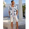 imageCOOFANDY Mens Hawaiian Shirt Short Sleeve Floral Button Down Shirts Tropical Summer Beach Shirts Camp Collar ShirtCoconut Treewhite