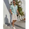 imageCOOFANDY Mens Linen Shorts Casual Beach Shorts 9 inch Inseam Elastic Waist Drawstring Summer ShortsLight KhakiBlack