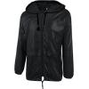 imageCOOFANDY Mens Packable Rain Jacket Lightweight Waterproof Raincoat with Hood Outdoor Rain Gear Travel Hiking CyclingBlack