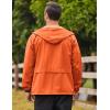 imageCOOFANDY Mens Packable Rain Jacket Lightweight Waterproof Raincoat with Hood Outdoor Rain Gear Travel Hiking CyclingOrange