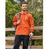 imageCOOFANDY Mens Packable Rain Jacket Lightweight Waterproof Raincoat with Hood Outdoor Rain Gear Travel Hiking CyclingOrange