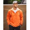 imageCOOFANDY Mens Packable Rain Jacket Lightweight Waterproof Raincoat with Hood Outdoor Rain Gear Travel Hiking CyclingOrange