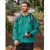 imageCOOFANDY Mens Packable Rain Jacket Lightweight Waterproof Raincoat with Hood Outdoor Rain Gear Travel Hiking CyclingTeal