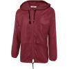imageCOOFANDY Mens Packable Rain Jacket Lightweight Waterproof Raincoat with Hood Outdoor Rain Gear Travel Hiking CyclingWine Red