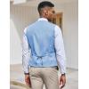 imageCOOFANDY Mens Suit Vest Slim Fit Formal Dress Waistcoat Casual Business Vests for Suit or TuxedoClear Blue