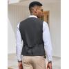 imageCOOFANDY Mens Suit Vest Slim Fit Formal Dress Waistcoat Casual Business Vests for Suit or TuxedoDark Gray