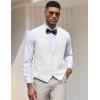 imageCOOFANDY Mens Suit Vest Slim Fit Formal Dress Waistcoat Casual Business Vests for Suit or TuxedoWhite