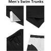 imageCOOFANDY Mens Swim Trunks Quick Dry Board Shorts Swimsuit Swimwear Bathing SuitA Black