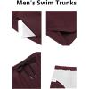 imageCOOFANDY Mens Swim Trunks Quick Dry Board Shorts Swimsuit Swimwear Bathing SuitDark Red