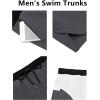 imageCOOFANDY Mens Swim Trunks Quick Dry Board Shorts Swimsuit Swimwear Bathing SuitGrey and Black