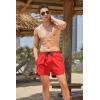 imageCOOFANDY Mens Swim Trunks Quick Dry Board Shorts Swimsuit Swimwear Bathing SuitOrange Red