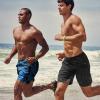 imageCOOFANDY Mens Swim Trunks Quick Dry Board Shorts Swimsuit Swimwear Bathing SuitP Blue Leaves