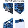imageCOOFANDY Mens Swim Trunks Quick Dry Board Shorts Swimsuit Swimwear Bathing SuitP Blue Leaves
