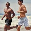 imageCOOFANDY Mens Swim Trunks Quick Dry Board Shorts Swimsuit Swimwear Bathing SuitP Deep Blue Plam Leaf
